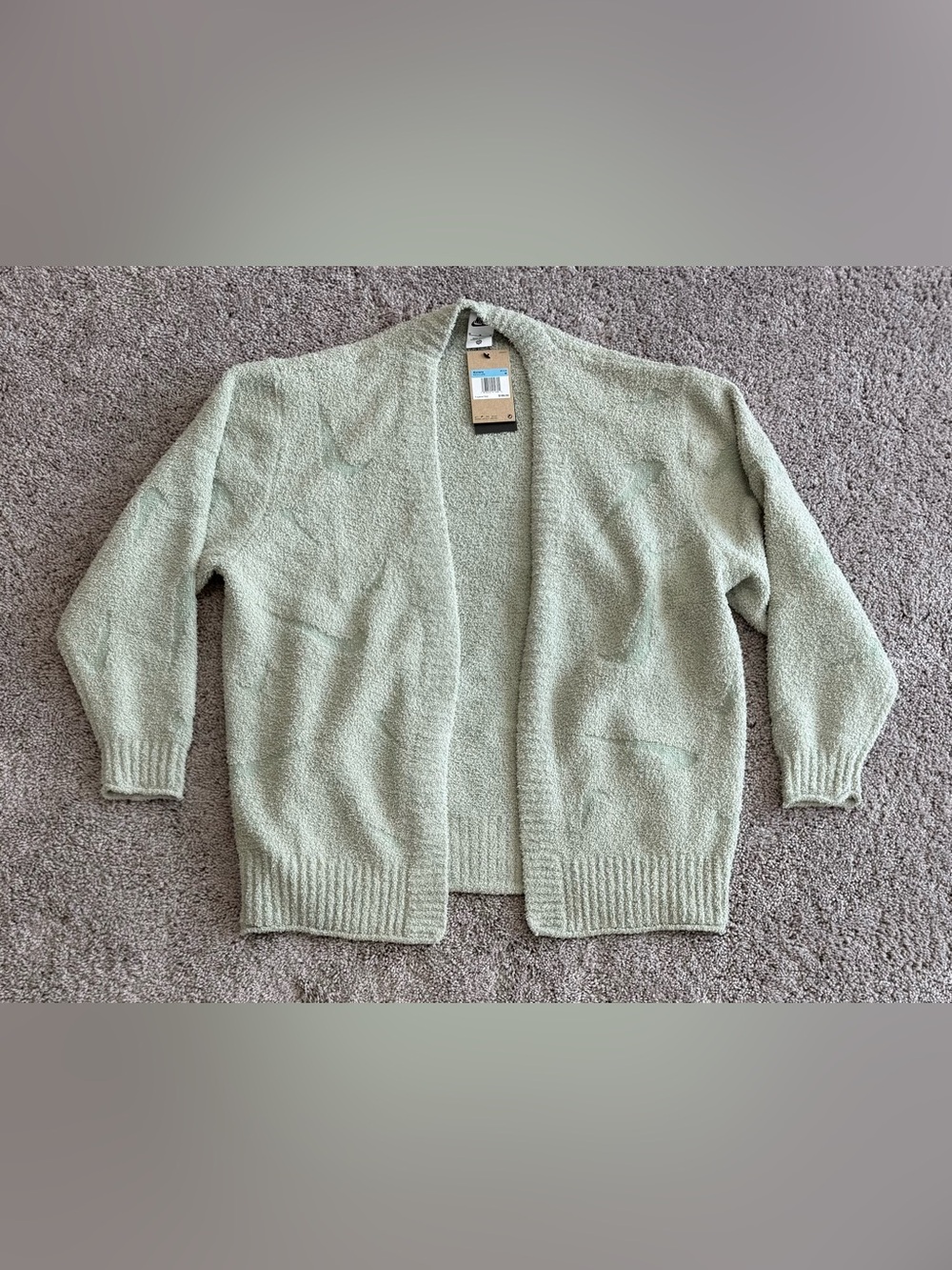 Nike Oversized Phoenix Cozy Knit Bouclé Cardigan FZ1711-370 Womens Size Medium - Picture 1 of 5
